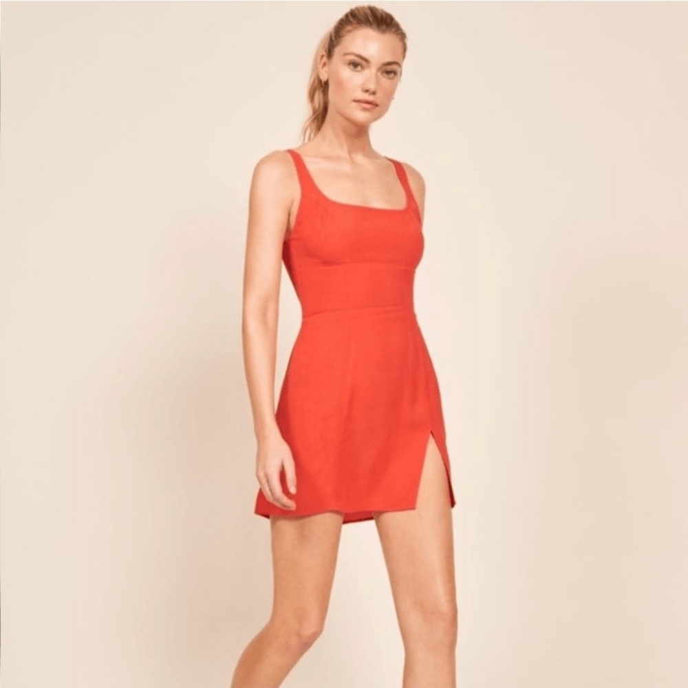 NWT Reformation Tiegan dress in Cherry